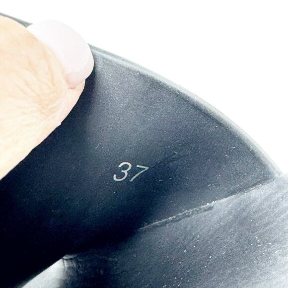 Givenchy Black Platform Rubber Logo Slide On Pool Sandal Flip Flop womens 37 7 - Picture 9 of 13